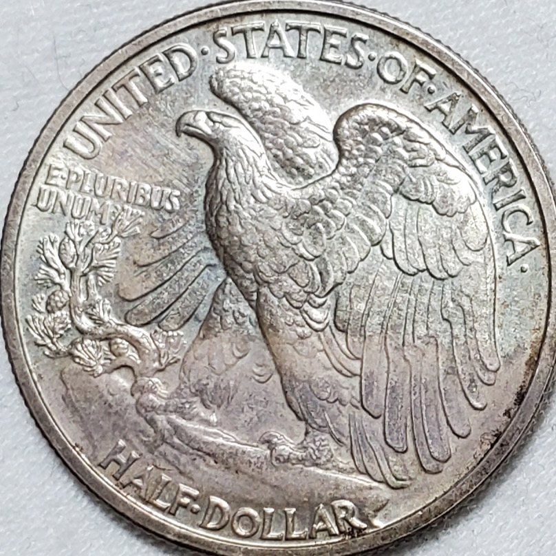 1941-Walking-Liberty-Half-Dollar---Environmental-Discoloration?